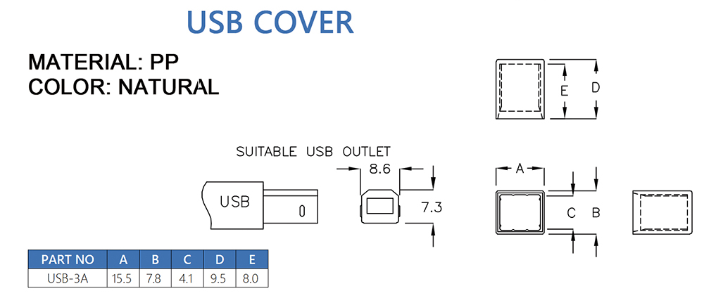 Plug box USB-3A-2